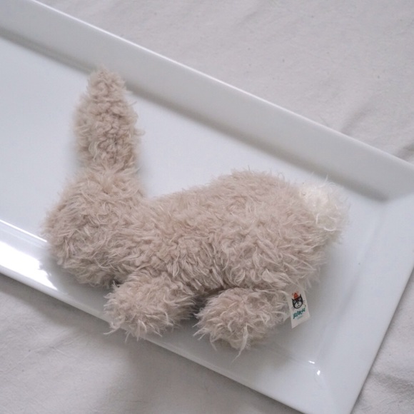 Jellycat Other - Jellycat Hoppity Fuzzy Grey Bunny with Cottontail